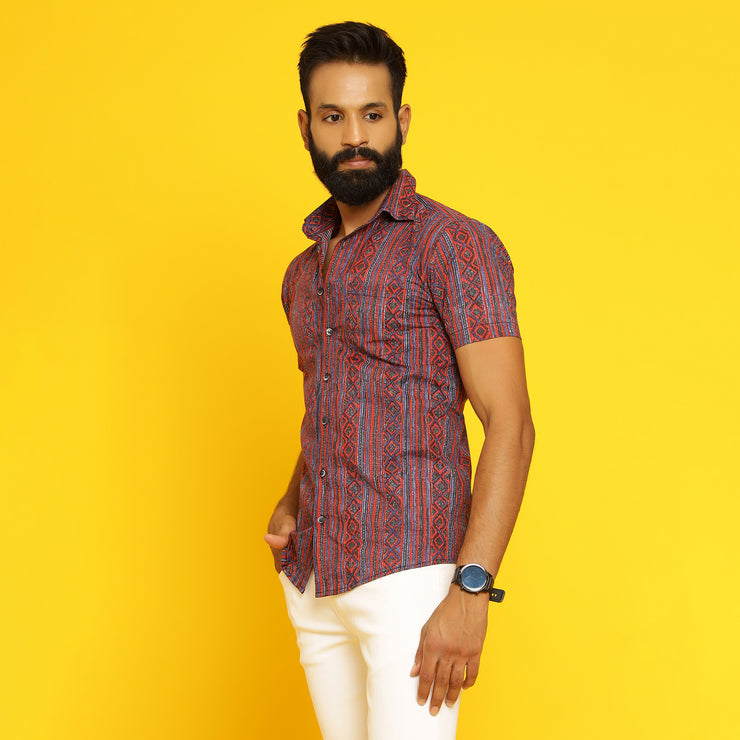 Sanskruti Homes Multi-colored Cotton Printed Shirt