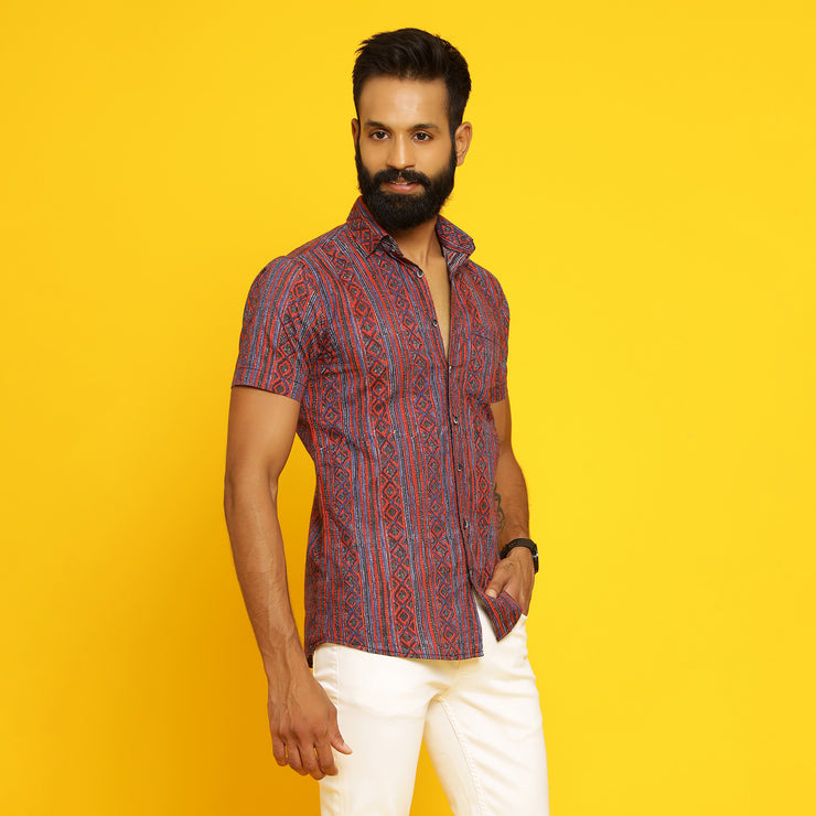 Sanskruti Homes Multi-colored Cotton Printed Shirt