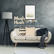 Mush Hush Set of 2 Hand-Weaved Cotton Cushion Covers