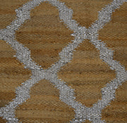 Hand-weaved Jute Rug with zari work