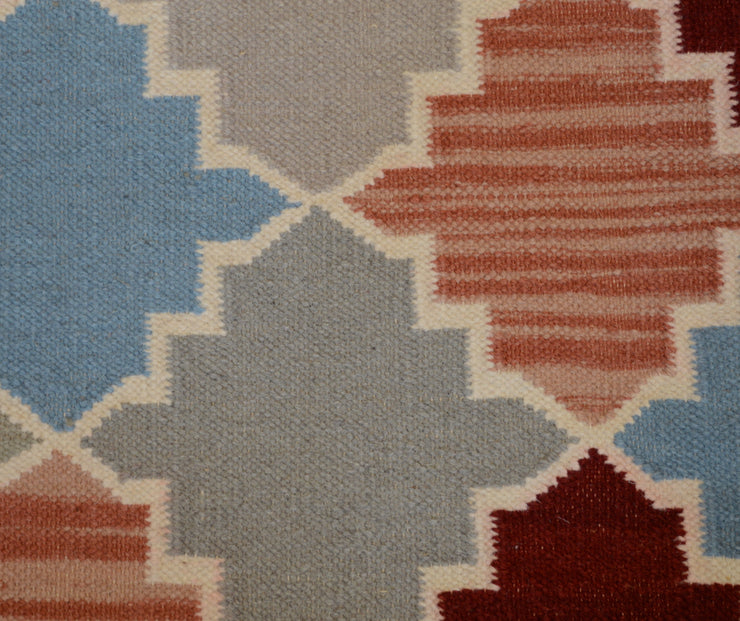 Hand-weaved wool Jute Multi-color Rug