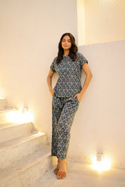 Spruce Printed Pure Cotton Night suit