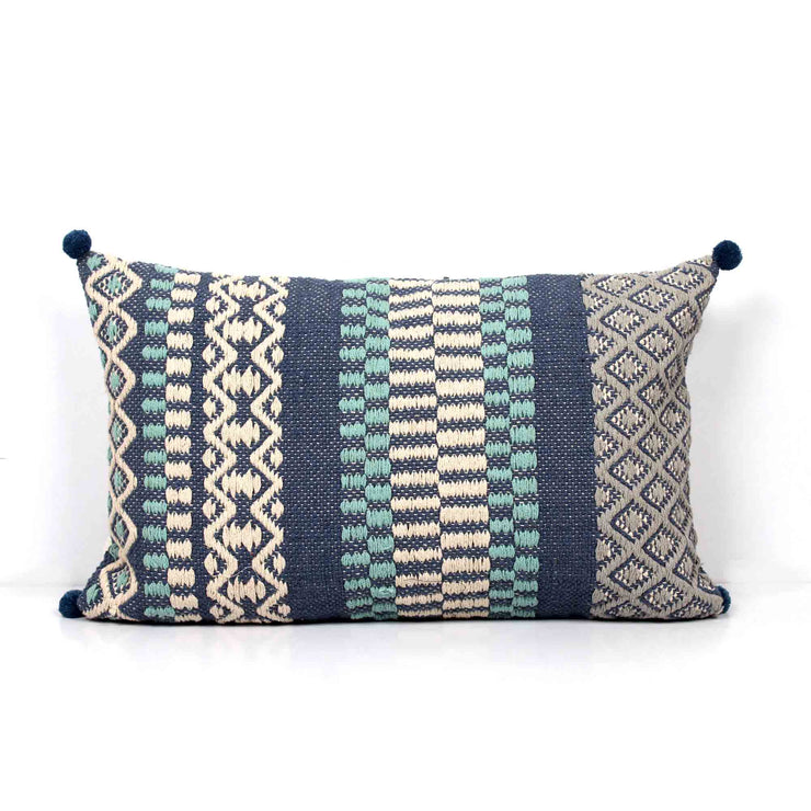 Hand-made Cotton Blue Pillow Cover