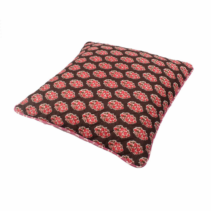 Hand-printed 100% Cotton Quilted Cushion covers