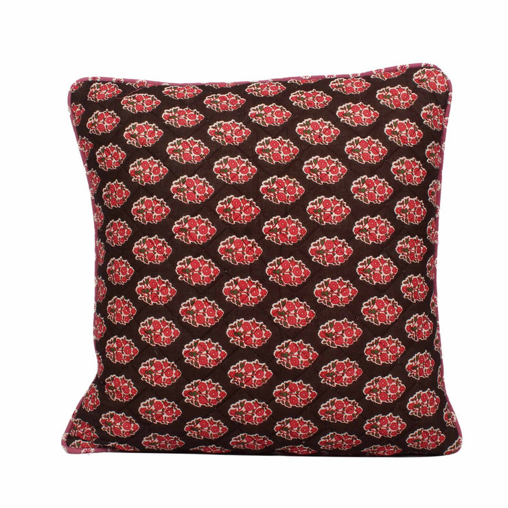 Hand-printed 100% Cotton Quilted Cushion covers