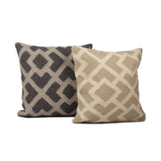 Grey and Beige 100% Jute Cushion Covers.(set of 2 )