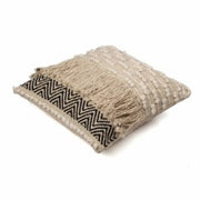 Beige Base Hand-made  Set of Two Cotton Cushion Covers