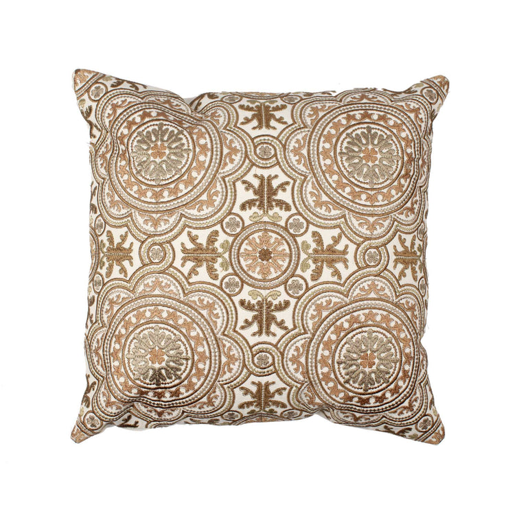 Multi-color Embroidered Cotton Cushion Cover