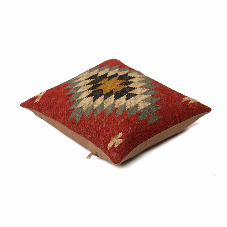 Hand-made Jute Multicolor Cushion Cover