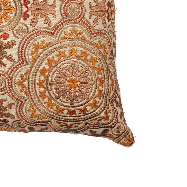 Multi-color Embroidered Cotton Cushion Cover