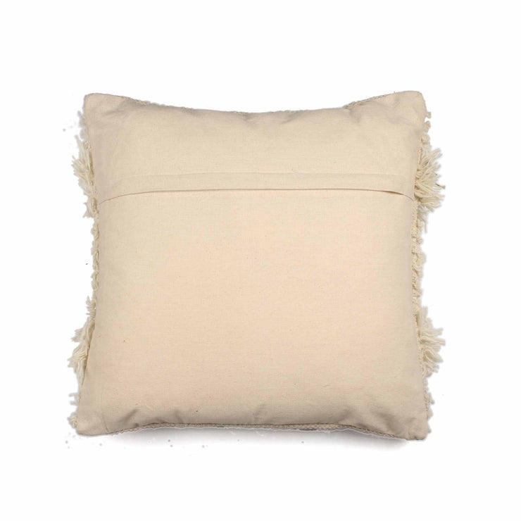 Off White Hand-made Cotton Cushion Cover