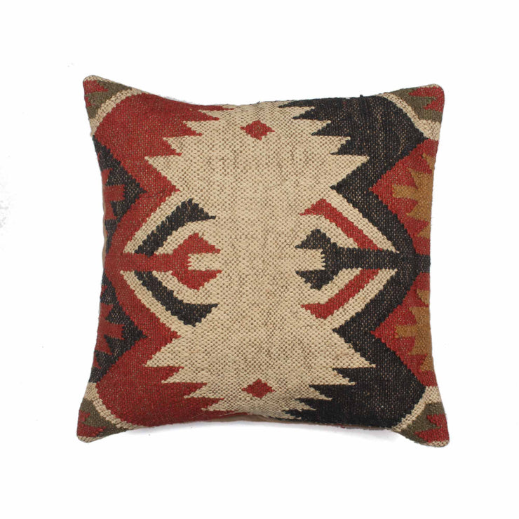 Hand-made Jute Multicolor Cushion Cover