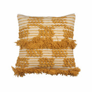 Hand-made Cotton Mustard Cushion Cover