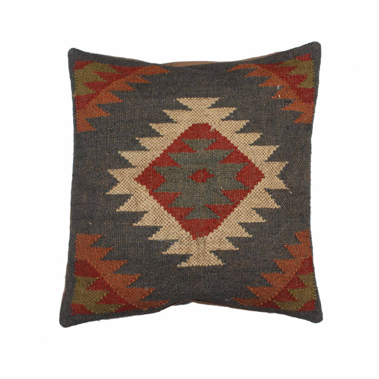 Hand-made Jute Multicolor Cushion Cover