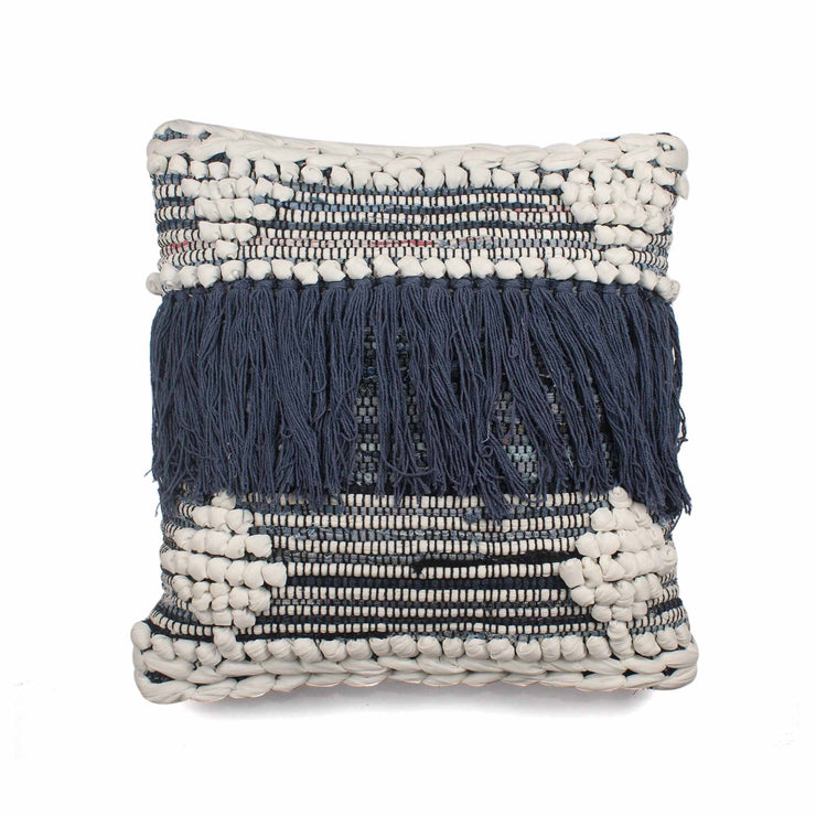 Hand-made Cotton Blue Cushion Cover