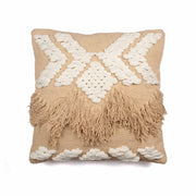 Hand-made Cotton Beige Cushion Cover