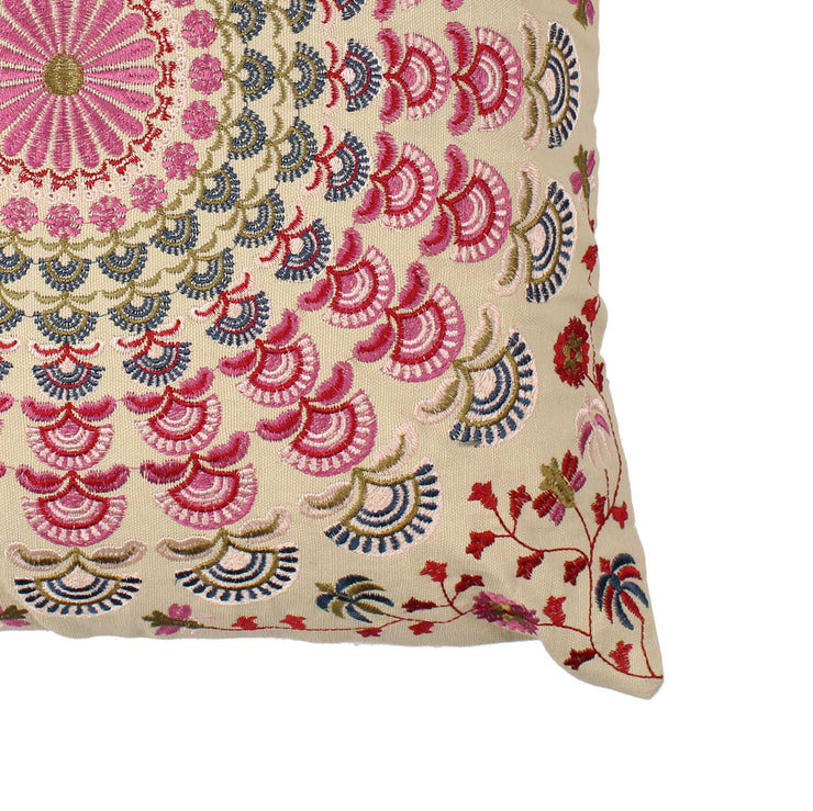 Embroidered Cotton Multicolor Cushion Cover