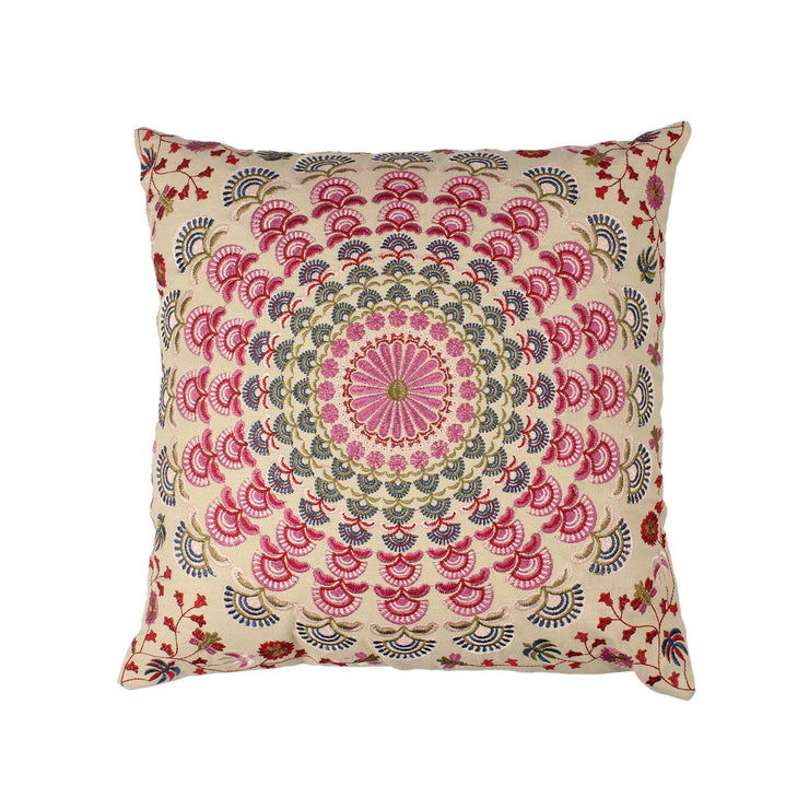 Embroidered Cotton Multicolor Cushion Cover