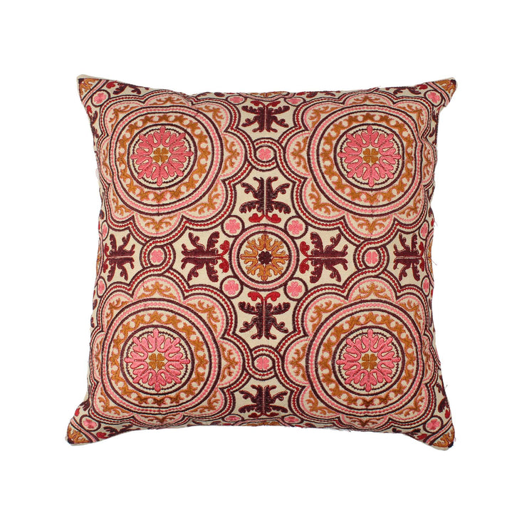 Embroidered Cotton Multicolor Cushion Cover