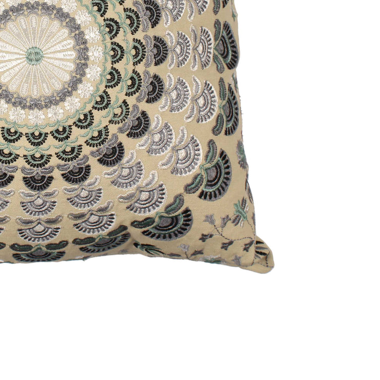 Hand Embroidered Cotton Multicolor Cushion Cover