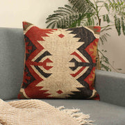 Hand-made Jute Multicolor Cushion Cover