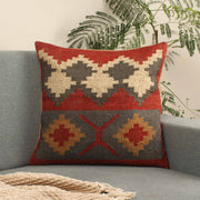 Hand-made Jute Multicolor Cushion Cover