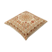 Hand Embroidered Cotton Multicolor Cushion Cover