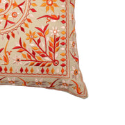 Set of 2 of Hand Embroidered Cotton Multicolor Cushion Cover