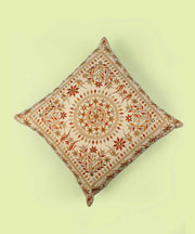 Hand Embroidered Cotton Multicolor Cushion Cover