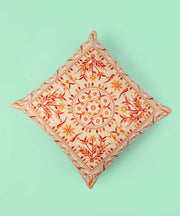 Hand Embroidered Cotton Multicolor Cushion Cover