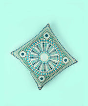 Multi-color Embroidered Cotton Cushion Cover