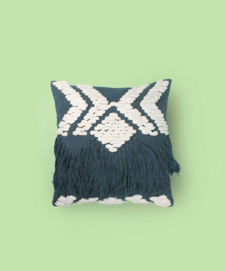 Hand-made Cotton NAVY BLUE Cushion Cover