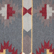 Hand-weaved Jute Multi-color Rug with set of 2 cushions