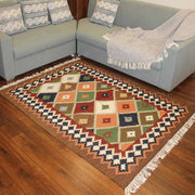 Hand-weaved Jute Multi-color Rug