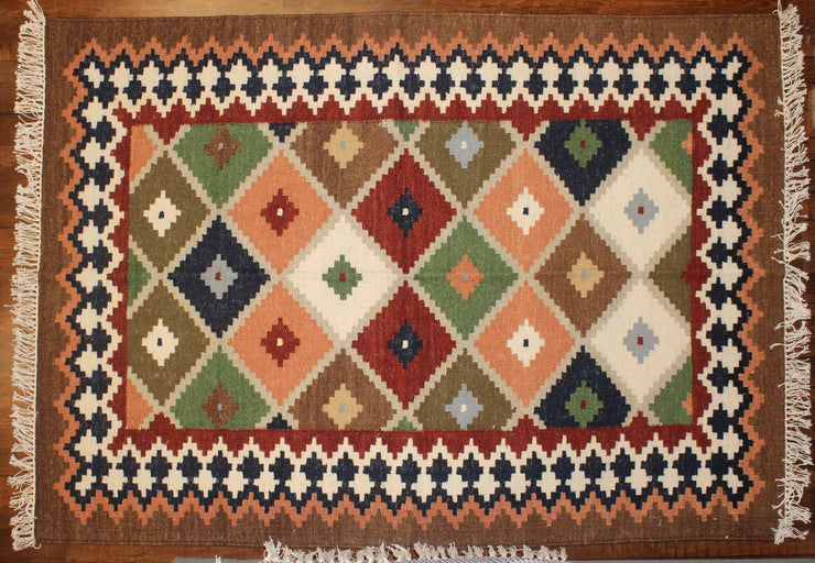 Hand-weaved Jute Multi-color Rug