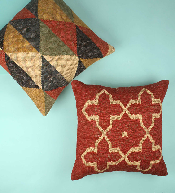 Designer Hand-made Jute Cushion Cover(set of 2)