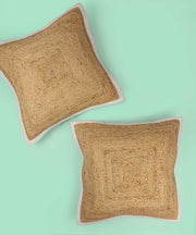 Natural 100% Jute Cushion Covers.(set of 2 )