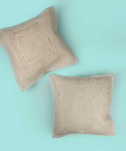 Natural 100% Jute Cushion Covers.(set of 2 )