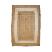 Hand-weaved Jute Rug with cushion cover set of 2