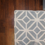 Hand-weave morocco Blue wool Rug