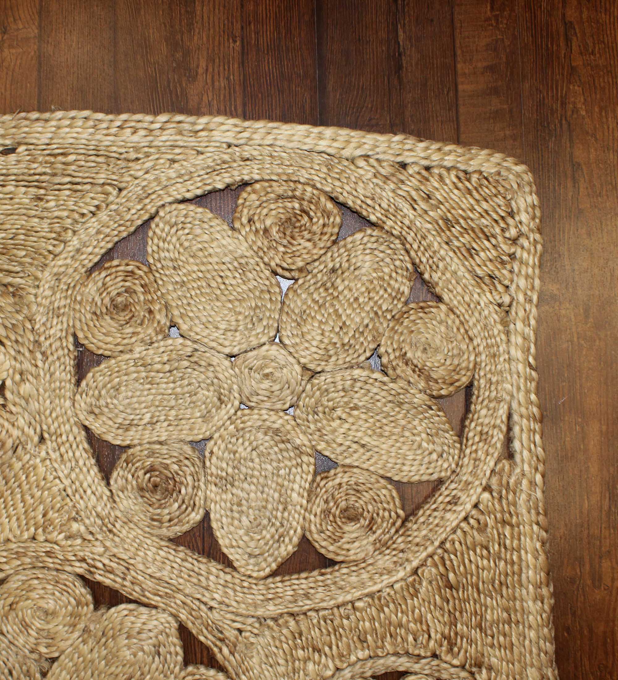 Hand-weaved Jute Rug