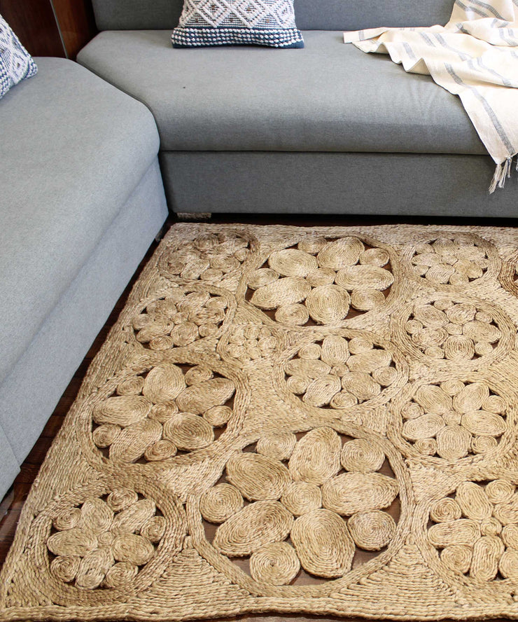 Hand-weaved Jute Rug