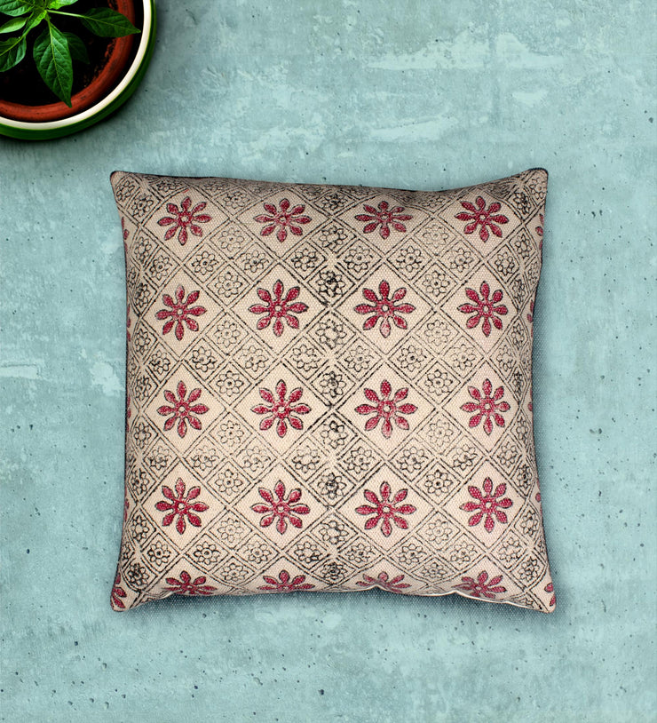 Chakra Set of 3 Block print Hand-made Cotton Printed Cushion Covers