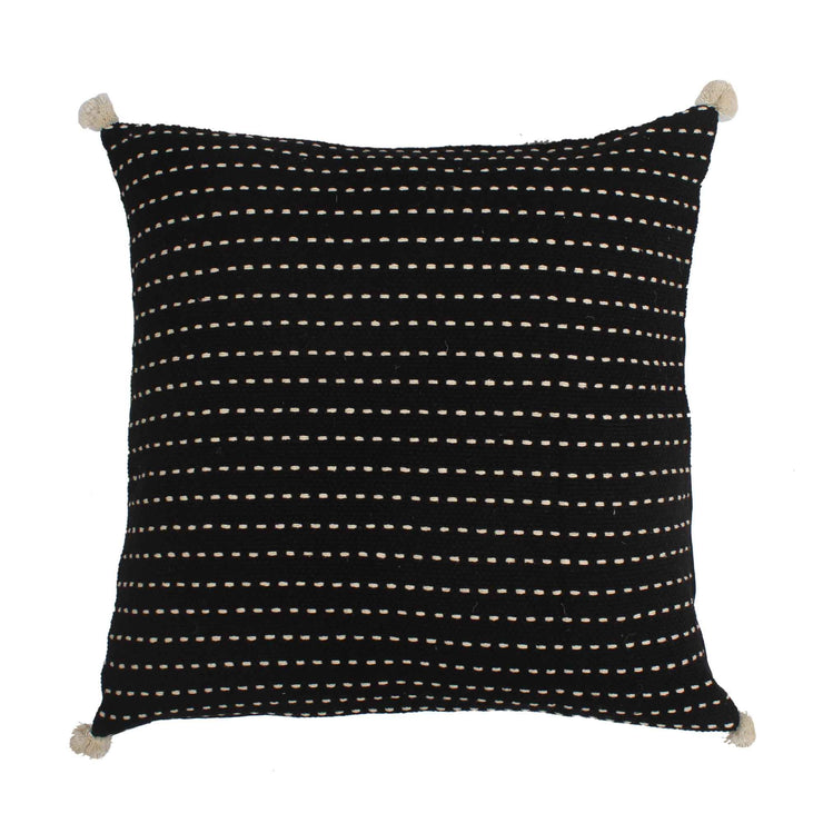 Black 100% Cotton Cushion Covers.