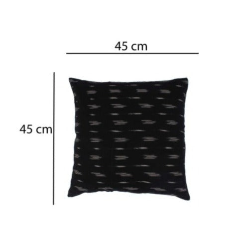 Black 100% Cotton Cushion Covers.