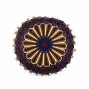 Majestic Embroidery Round Cotton Cushion
