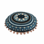 Cosmos Embroidery Round Cotton Cushion