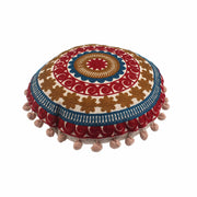 Jazzy Embroidery Round Cotton Cushion