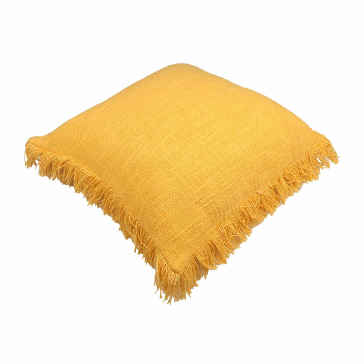 Yellow Ruffles Hand-made Pure Cotton Cushion Cover