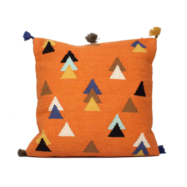 Hand-made Cotton Multicolor Cushion Cover